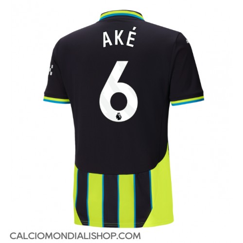 Maglie da calcio Manchester City Nathan Ake #6 Seconda Maglia 2024-25 Manica Corta